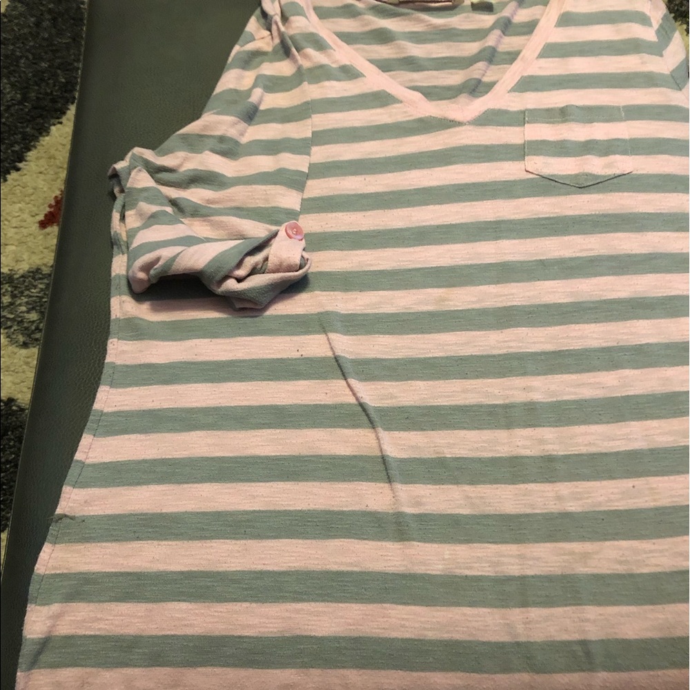 Pink and grey striped shirt